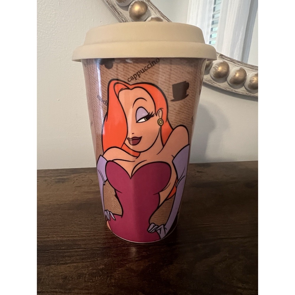 Disney Jessica Rabbit Travel Mug I'm Not Bad I'm Just Drawn To Coffee Y2K